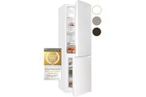 Exquisit Kühl-Gefrierkombination KGC265-70-NF-040C weiss | 253 L Volumen | Kühl Gefrierkombination No-frost | Türanschlag wechselbar | Kühlgefrierkombination freistehend