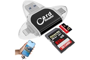 Mineup Lettore Di Schede SD, 4In1 Universale SD TF Card Reader, Adattatore Lettore Sd, Lettore Sd Card Schede Portatile, Adattatore Micro SD Card Reader, Multifunzione TF Memory Card Reader