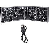 Tastiera Bluetooth pieghevole, tastiera wireless ultra sottile portatile full size, tastiera pieghevole USB ricaricabile con 