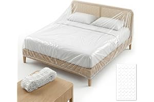 XRVRILE Vattentätt transparent möbelskydd 2,4 x 4,3 m soffa skydd dammtätt soffskydd för flytt förvaring renovering, plastsky