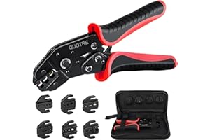 QUOTRE Juego de 7 Piezas Crimpadora,juego de herramientas de crimpado con mordazas de liberación rápida,Grimpadora Cables Electricos 0,5-6 mm²,para 03C/10WF/125/40J/10A/2546B