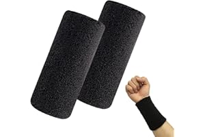 Yoezuo Polsino Sportivo Elastici, Fasce da Polso Bande, Sport Sweatband Uomo Donna, Morbido Addensato per Basket Palestra fitness Ginnastica Tennis, 15X8cm