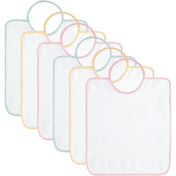 Set 3 Bavaglini In Spugna Con Tela Aida - Per Ricamo Punto Croce | Made In Italy, 24x30cm