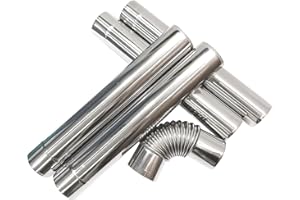 OTOfire Stove Pipe Set Chimney Pipe, Straight Chimney and Elbow Pipe 2 Pcs