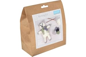 Trimits Knitting Kit - Handmade, Soft Toy, Teddy, Gift with Yarn, Needles and Instructions - Bear