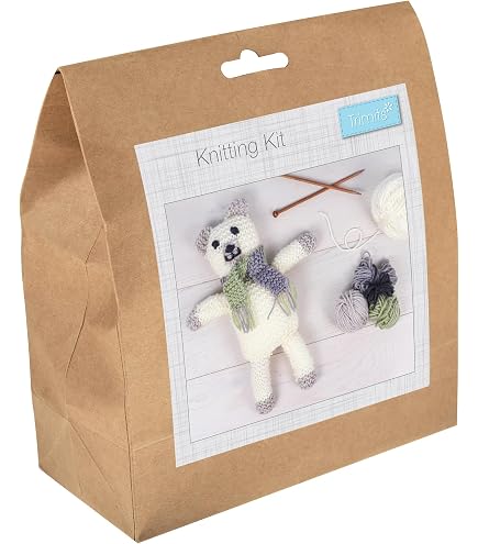 Kit Completo Per Principianti – Sciarpa In Lana Fai-da-te Con Ferri Da Maglia - Regalo (Nero)
