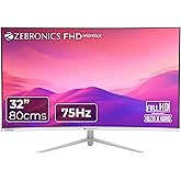 ZEBRONICS AC32FHD LED Curved 75Hz 80Cm (32") (81.28 Cm) 1920x1080 Pixels FHD Resolution Monitor with HDMI + VGA Dual Input, Built-in Speaker, Max 250 