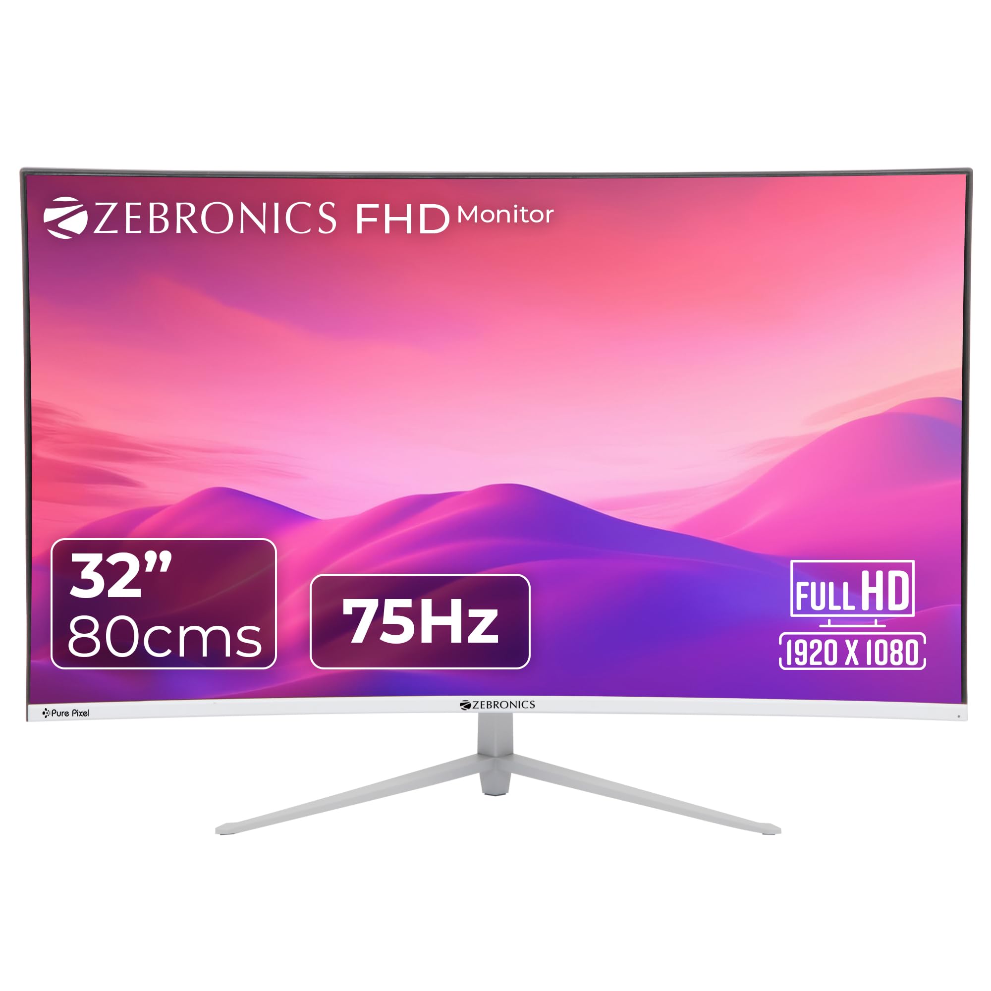 ZEBRONICS AC32FHD LED Curved 75Hz 80Cm (32
