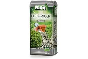 Plantop Decorative Bark Mulch, 50 Litres, Stone Grey, Decorative Mulch, Grey