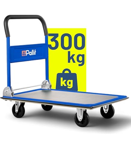 GENTOR Klappbarer Rollwagen – 150 Kg Tragkraft, 74x49 Cm Plattform, 360° Rollen, Antirutschfläche, Für Umzug, Werkstatt & Lager