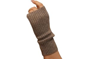 Prettystern dam kashmirull ribbade fingerlösa handskar handledsvärmare pulsvärmare