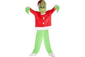 CIAO Grinch costume travestimento unisex bambino (Taglia 5-7 anni)