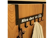 Solitude Heavy Duty CarbonMetal Over Door Hanger for Cloths, Drill Free Door Handing Hooks Suitable for Bathroom, Bedroom, Ki