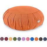 Coussin de méditation rond (Zafu) en lin et coton sable · Amma Thérapie | Site officiel