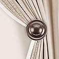 Deco Window 2 Pcs Curtain Holdback for Curtains Wall Mounted Metal Drapery Hook for Door Window Treatment-Spin Medallion(Brown Oil Rubbed)