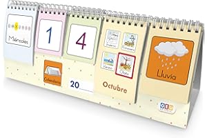 Calendario Niños Montessori | Calendario Semanal Infantil | Calendario Infantil Educativo Con Pictogramas de Editorial GEU (Español)