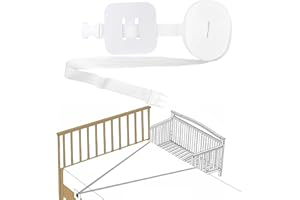 BEASAFY 8m Gurt für Babybett, Beistellbetten-Gurt, Fester Gurt für Kinderbett, Beistellbett Gurt, Seitenbettgurt, Gurt für Boxspringbetten Kann an Das Erwachsenenbett Angedockt Werden (Weiß)