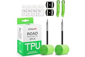 CYCLAMI 30g Cámara Bicicleta Carretera, TPU neumático de Bicicleta de Carretera 28'',Compatible con 700x18/23/25/28/30/32C, válvula Presta (Incluye Kit de reparación de Parches)