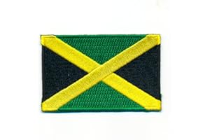 HEGIBAER 30 x 20 mm Jamaica kingston caribbean rastafari bob marley flag patch patch 0992 mini