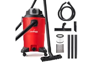 LEHMANN Aspirapolvere Industriale 30 L, Aspira Solidi e Liquidi con Presa di Corrente, Funzione di Soffiaggio, Doppio Filtro con HEPA, Scuotifiltro, Bidone Aspiratutto per Officina, Cantiere e Garage