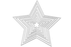 U-horizon Matrices de découpe, Cutting Dies Pochoir à découper en métal pour Scrapbooking, Album Photo, Carte, Papier de décoration, Cadeau (Étoiles)