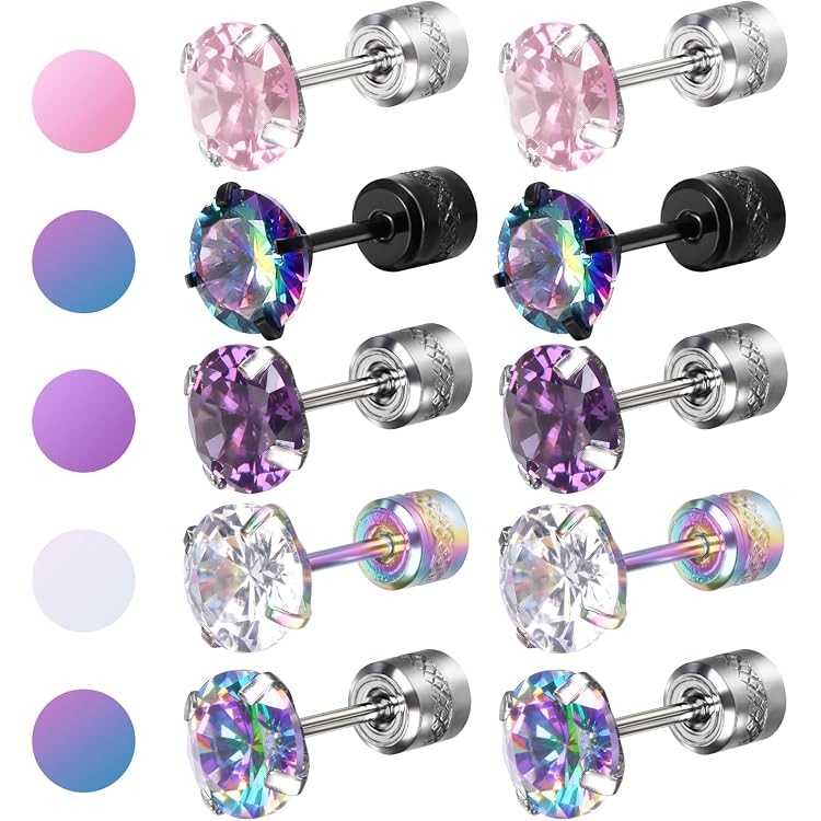 Orecchini anni 70 con topazio - 925 Argent, Plaqué or - Boucles d