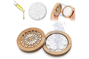 HCUNBSU 2 Pieces Essential Oil Fragrance Stones, Essential Oil Diffuser Small with 1 Incense Box, Fragrance Stone for Essential Oils in Bedroom, Bathroom, Office and Car, Travel, Nursery