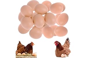 QIUMING 20 Pezzi Uova Finte per Galline di Schiuma per Uova di Pasqua Fai da Te Imitazione Pollo Uovo Uova di plastica aiutano a deporre Le Uova o Prevenire Il Consumo di Uova