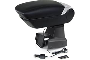 ‎CARPARTS-ONLINE Exclusive Mittelarmlehne Armlehne mit Staufach + 2 USB für Kia Rio 3 UB ab 11