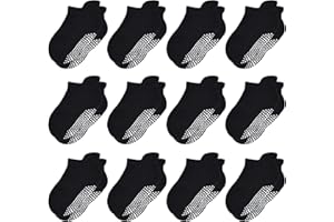 HYCLES Calzini Antiscivolo Bambino Estive 1-7 Anni - Calzini Corti Bambino Bambina Calze Neonato 0-3-6-9 Mesi