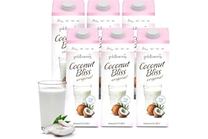 Goldbaums Coconut Bliss Sweetened Milk 6-Pack (958g) – Dairy-Free, Plant-Based, Naturally Sweet & Creamy – Non-GMO, Gluten-Free, Lactose-Free – Shelf-Stable for Daily Use.