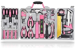 Hi-Spec Apollo - Caisse à Outils Rose pour Femme 71 Pièces avec Marteau, Tournevis, Pinces - Kit Bricolage Idéal pour Maison, Jardin et Rénovation