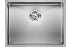 XL Kitchen Sink Mizzo Linea 55-40 | Large Single Bowl Stainless Steel 1.2mm Thick | Rounded Corners Basin (Radius 10mm) | 60cm Cabinet | Undermount Flushmount or Topmount Installation