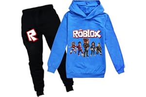 CKCKTZ Ro-blox Game Jungen Hoodies Mädchen Outfits Cartoon Kinder Pullover Sweatshirt Hose 2 Stück Mode Kleidung Sets