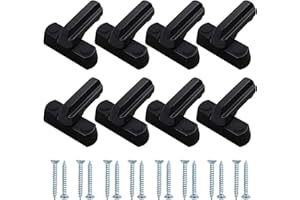 Neoteck Sash Jammer Sash Jammer White Strong Zinc Cast Alloy Extra Security Locks Sash Blocker Jammer for Various UPVC/PVC Doors and Windows and Home Security (Black, 8 pcs)