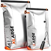 Vacbird 10 Vacuum Bags with Wireless Electric Vacuum Pump, 5 x 54 x 74 x 12 cm and 5 x 61 x 84 x 12 cm, Specially Designed fo