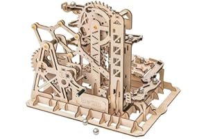 ROKR Marble Roller Coaster Mechaniczna gra logiczna 3D Woodcraft zestaw konstrukcyjny dla dorosłych zestaw rękodzieła puzzle prezent (dolna podstawka)