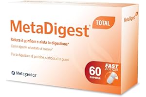 METAGENICS MetaDigest Total - Riduce il Gonfiore e Sostiene la Digestione in Modo Naturale e Veloce - 60 Capsule