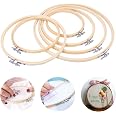 Stickrahmen-Set Aus Bambus – 12 Stück In 3 Größen (7,6 Cm, 15,2 Cm, 20,3 Cm), Für Kreuzstich, Handstickerei & Deko