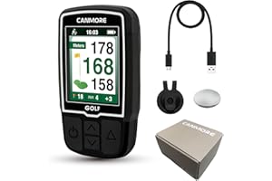 CANMORE HG200 PRO Handheld GPS Golf Device, 40,000+ Free Preloaded Worldwide Course, Upgraded IC Chip, USB Micro Charging Cable, Black