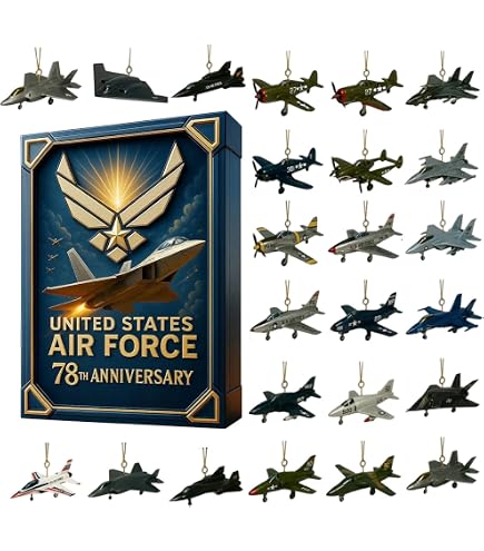 Calendrier De L'avent Calendrier De L'Avent 2025 Avions WW2 - 24 Jours Décoration Noël - Avions Chasse Seconde Guerre