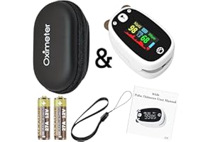 TP TRADEPROVIDER TradeProvider® Kids Pulse Oximeter x2 27A battery (Included) and Carrier Pouch Belt Bag Children SPO2 NHS Oxygen Saturation Monitor UK approved CE Certified Oxymeter(Infant Oximeter and Pouch)