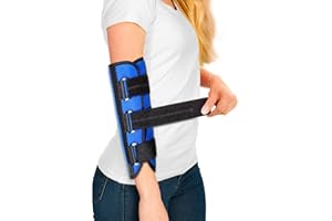 SYLONG Elbow Brace,Elbow Splint for Cubital Tunnel Syndrome,Night Elbow Sleep Support with 3 Plastic Strips,For Ulnar Nerve,Tennis Elbow,Tendonitis,Fits for Men and Women,Suitable for Left and Right Arm-L/XL