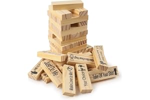 TIVUNORON Giochi di Torre della Lussuria, Torre a Blocchi di Coppia Super Cattivo, 48 Pezzi, Include Giochi di Coppia Hard Sfida, Regali per Appuntamento Serale per Lui