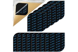 Omsscun 8 Pcs Rug Grippers, Anti Slip Rug Grips, Carpet Grippers, Reusable Washable Carpet Stickers for Laminate Floor Wooden Floor Tiled Floor (Leaf Shape)