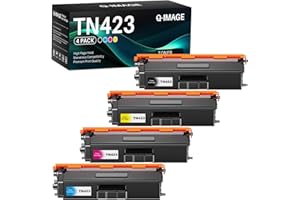 Q-IMAGE TN423 Toner Cartridge Compatible with Brother TN-423 TN-421 Work for Brother HL-L8260CDW, HL-L8360CDW, DCP-L8410CDW, MFC-L8690CDW, MFC-L8900CDW (Black, Magenta, Cyan, Yellow, 4 Packs)