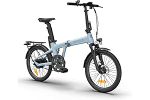 A DECE OASIS ADO Air20Pro Vélo électrique Pliable, Moteur BAFANG, Entraînement par Courroie, Vélo électrique avec Assistance au Pédalage, IPX7 LCD, APP, Batterie Amovible 36V/9.6Ah, Autonomie de 100 km