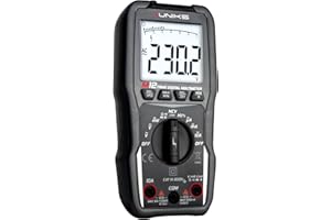 UNIKS - Multimetro Digitale Professionale TRMS - Multimetro M12 6000 Conteggi - Tester Digitale Display LCD e Luce LED - Tester Professionale Rilevamento NCV Senza Contatto e Filtro Passa Basso