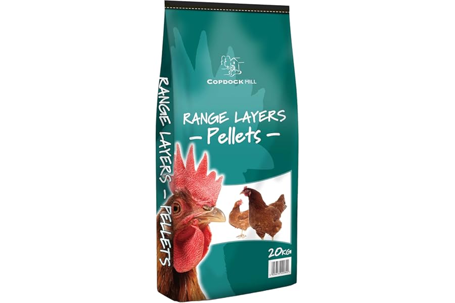 Copdock Mill Range Layers Pellets 20kg – Chicken Food for Hens and Laying Poultry, Ducks, Geese, Bantams – 100% Natural Pellets