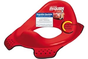 KiNDERWELT Premium Toilettensitz für Kinder und Babys, Disney Cars Design in Rot, Töpfchen für Kleinkinder ab 18 Monaten, abwischbar, rutschfest und BPA-frei